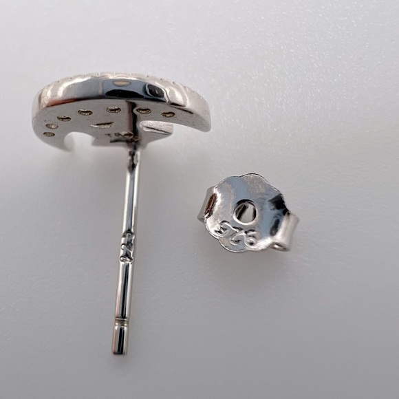 Sterling Silver Moon & Star Earrings - Picture 13 of 14